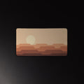 Mesa Dusk desk mat, terracotta and rust desert mesas, 12 by 22 inches