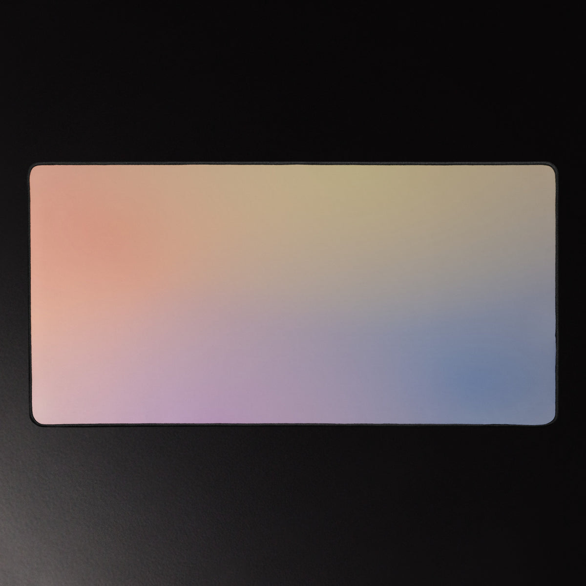 Dusk Haze desk mat, peach, butter and lilac gradient, 16 by 32 inches